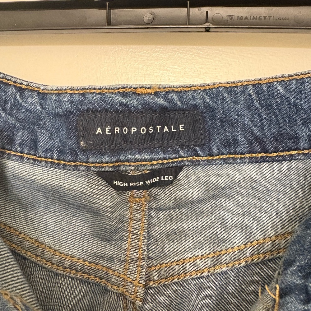 Aeropostale High Rise Wide Leg Jeans Women’s Size 8 100% Cotton - Picture 2 of 7